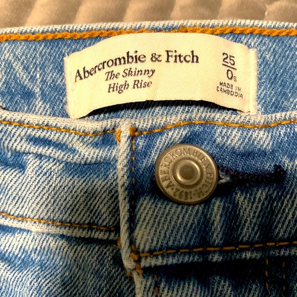 Abercrombie & Fitch Skinny High Rise Jeans, Size 25/0 Short - Picture 2 of 4